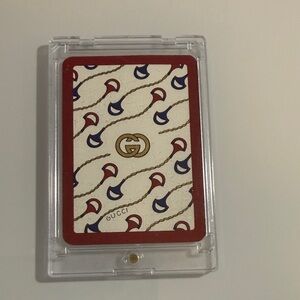 Gucci Luxury Vintage GG Horsebit Playing Card 6 of Spades ♠️ in Case w/ COA